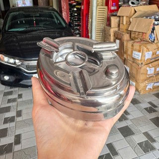  GẠT TÀN THUỐC NÚT BẤM INOX 304 CAO CẤP SÁNG BÓNG SIÊU BỀN 