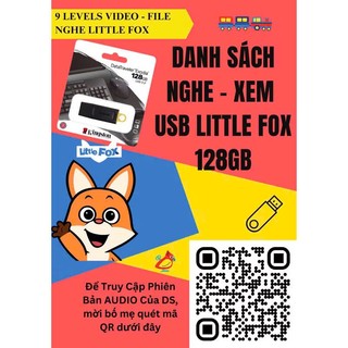 USB 128GB TRỌN BỘ 9 LEVEL LITTLE FOX CHO BÉ MỚI BẮT ĐẦU HỌC TIẾNG ANH