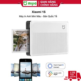 Máy in ảnh mini màu Mijia 1S Bluetooth thông minh DIY mini cầm tay Công Nghệ Không Mực Zink In Video Ar ( Bản Quốc Tế )