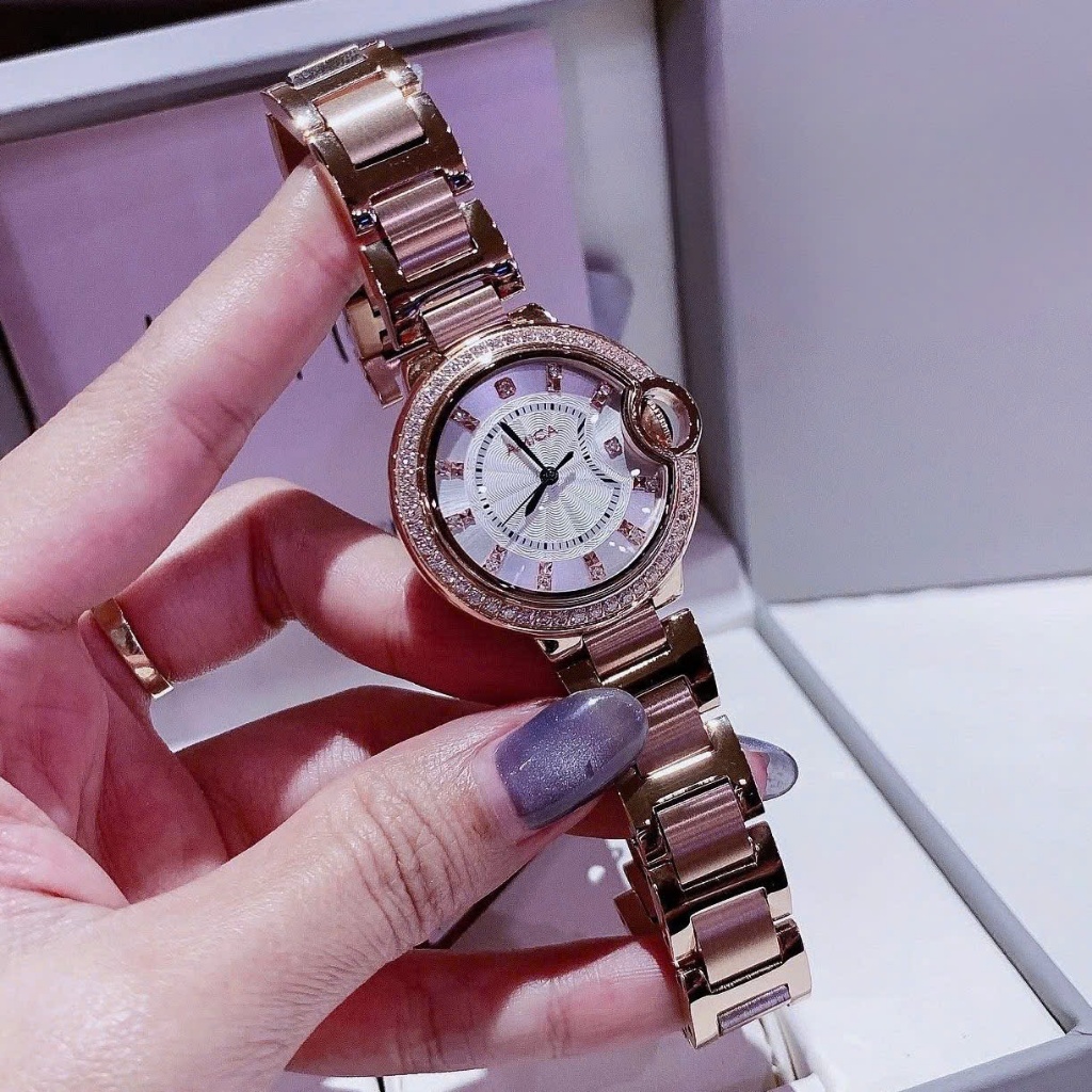 Đồng hồ nữ dây thép Amica Quarzt A064 Rose