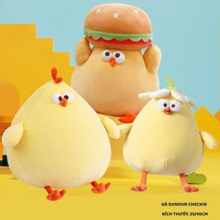  Gấu bông gà dundun chicken vô tri Thú nhồi bông gà vàng béo dễ thương chấ liệu lông mịn co dãn 