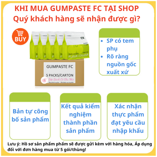 Combo Thùng 5 gói Gumpaste tạo hình Fleur Couleur (kẹo đường)