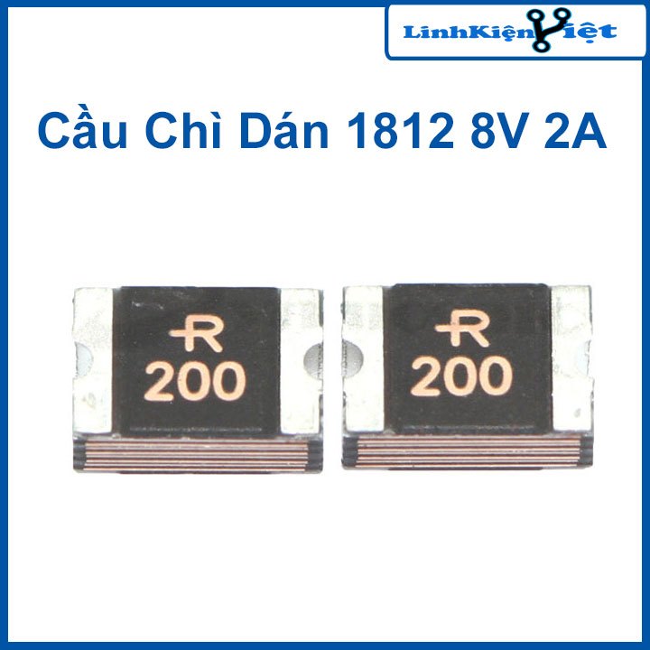Cầu chì dán 1812 8V 2A, cầu chì tự phục hồi SMD bảo vệ quá dòng
