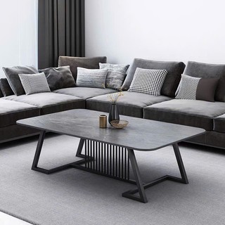 Bàn Sofa mặt đá Ceramic chống xước chống ố, màu vân đá sang trọng - BSF13
