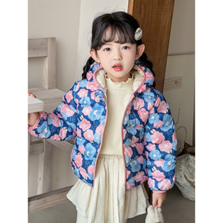 [QCCC- Shubimkids]- AK38- Áo Khoác Phao Hoa Siêu Nhẹ Dài Tay Cho Bé Gái Dễ Thương