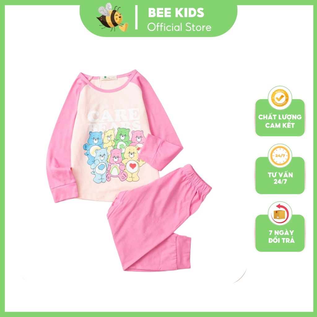 Bộ thu đông cho bé gái, đồ bộ thun bé gái chất cotton mềm mát, size 3-10 tuổi  - BEEKIDS