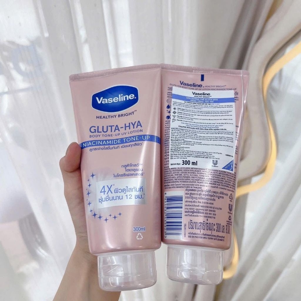 𝐃𝐮̛𝐨̛̃𝐧𝐠 𝐭𝐡𝐞̂̉ 𝐕𝐚𝐬𝐞𝐥𝐢𝐧𝐞 𝟒𝐱 𝐆𝐥𝐮𝐭𝐚-𝐇𝐲𝐚 𝐍𝐢𝐚𝐜𝐢𝐧𝐚𝐦𝐢𝐝𝐞 𝐓𝐨𝐧𝐞-𝐮𝐩, dưỡng thể nâng tông da