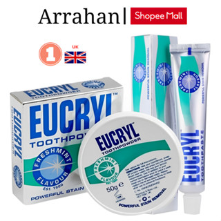  Combo Kem Đánh Răng Và Bột Trắng Răng Giúp Làm Trắng Răng Hương Bạc Hà Eucryl của Anh 