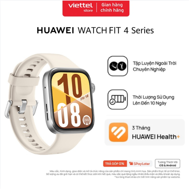 Đồng Hồ Thông Minh HUAWEI WATCH FIT 4 Chính hãng | Mỏng Nhẹ | Thể Thao & Sức Khỏe | Lên Đến 10 Ngày Sử Dụng| ECG* | BigBuy360 - bigbuy360.vn