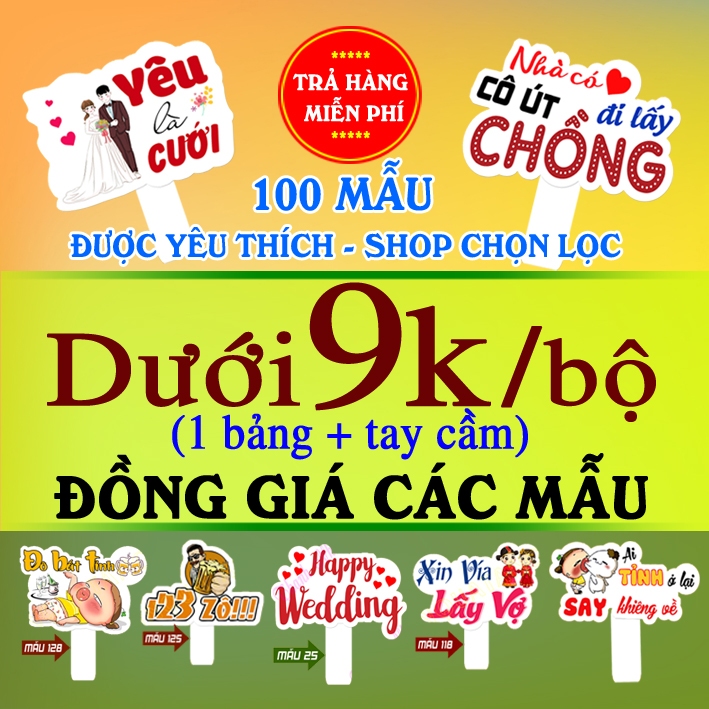 Hashtag Đám Cưới, bảng cầm tay đám cưới, tổng hợp 100 mẫu Hastag đám cưới được BÁN CHẠY