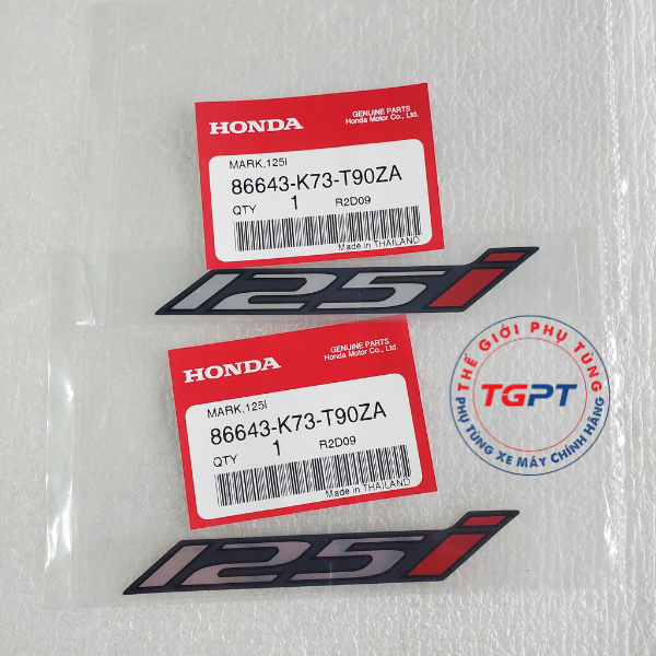 Tem chữ 125I xe Wave 125i xanh - 86643-K73-T90ZA