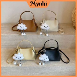 Túi xách nữ mini đeo vai kèm móc khóa mây bông dễ thương phong cách Hàn Quốc trẻ trung – nhiều màu xinh xắn SMN85