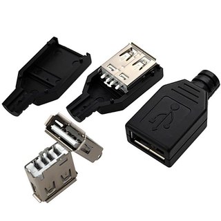 Đầu Jack Cổng USB A Cái 4P + Vỏ