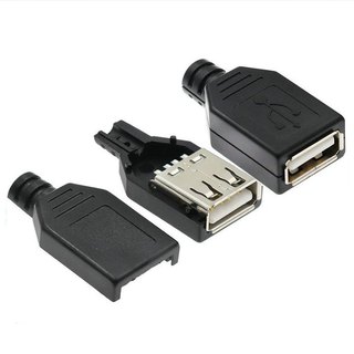 Đầu Jack Cổng USB A Cái 4P + Vỏ