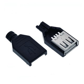 Đầu Jack Cổng USB A Cái 4P + Vỏ