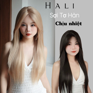 Tóc Giả Nữ Thẳng Nguyên Đầu HALI nhiều màu chất tơ hàn cao cấp chịu nhiệt