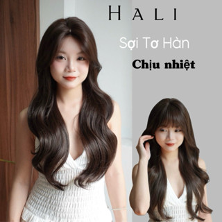 Tóc Giả Nữ Nguyên Đầu Dệt Kim HALI Xoăn Lơi Nhiều màu chất liệu tơ hàn cao cấp chịu nhiệt
