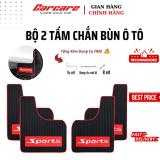 Bộ 2 tấm chắn bùn ô tô chắn nước bùn đất văng bắn lên xe chất liệu caosu dẻo dai siêu bền