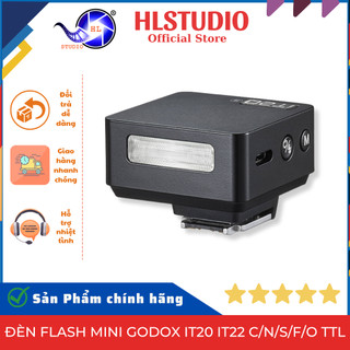 Đèn Flash Mini Godox iT20 C/N/S/F/O TTL – Siêu Nhẹ 45g, 700 Lần Chớp, Sạc USB‑C HL Studio