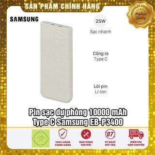 Thanh lý SDP 10000 mAh Type C PD 25W Samsung EB-P3400 ( Fullbox - New Seal )