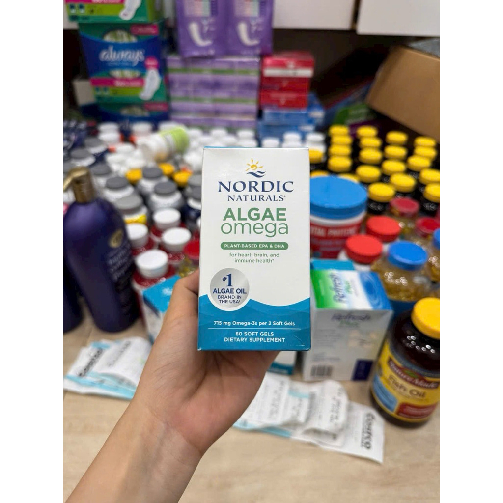 VIÊN UỐNG BỔ SUNG OMEGA-3 HỖ TRỢ SỨC KHỎE TIM, NÃO & HỆ MIỄN DỊCH - NORDIC NATURALS ALGAE OMEGA SOFT
