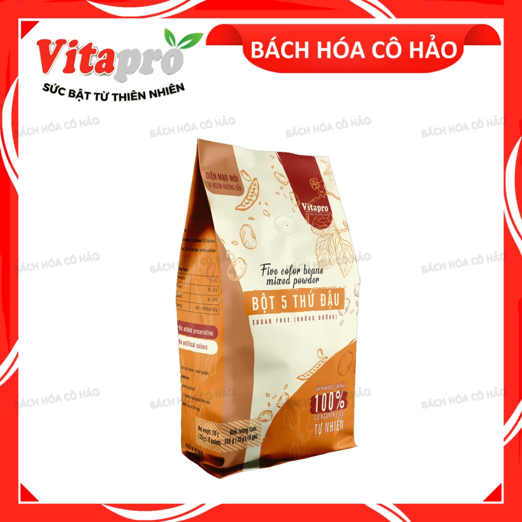 BỘT NGŨ CỐC 5 THỨ ĐẬU KHÔNG ĐƯỜNG VITAPRO