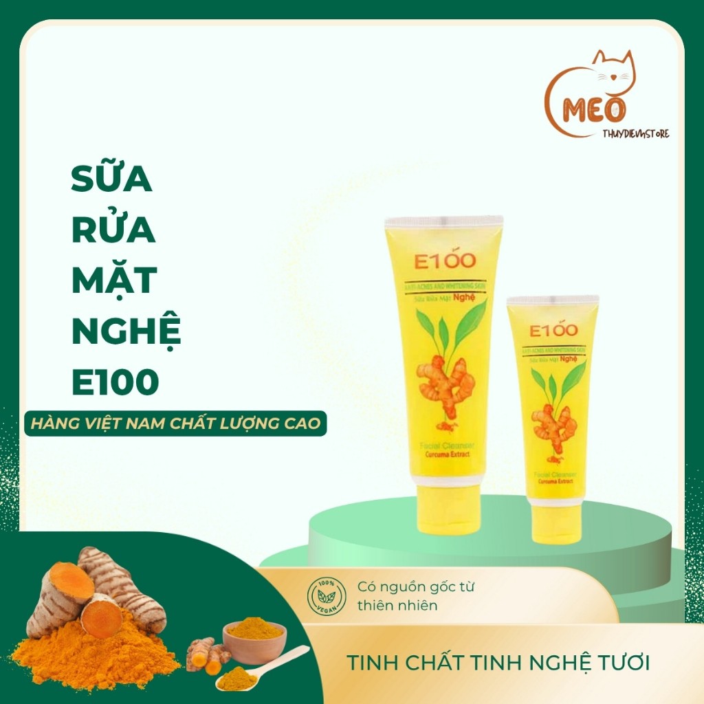 Sữa Rửa Mặt E100 Nghệ