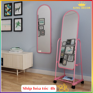   Ship hỏa tốc  Gương soi di động toàn thân loại 1 khổ rộng 38cm có bánh xe di chuyển dễ dàng tiện lợi. 