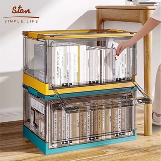 STON Hộp Đựng Đồ Gấp Gọn Trong Suốt Đồ Xếp Chồng hộp đựng quần áo hộp nhựa đựng đồ Có Bánh Xe