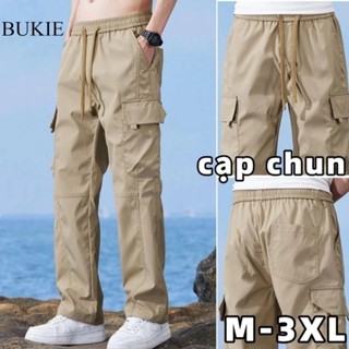BUKIE quần túi hộp quần baggy nam  cạp trượt bụng điều chỉnh thoải mái  chống mài mòn nhiều túi thời thượng