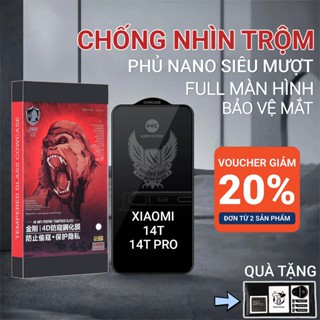 Kính cường lực Xiaomi 14T, 14T Pro 5G Cow case chống nhìn trộm full màn | Miếng kính dán bảo vệ màn hình cho Redmi