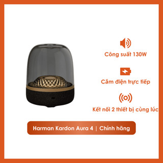 [CHÍNH HÃNG] HK Aura Studio 3-4 – Loa Bluetooth 130W, Âm Thanh 360°, Hiệu Ứng Đèn LED Sóng Nước