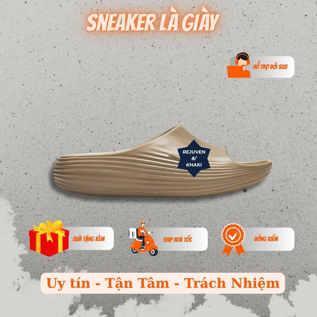 Dép Summer Rejuven8 Slide Sóng Gợn Nam Nữ Unisex – Màu Khaki