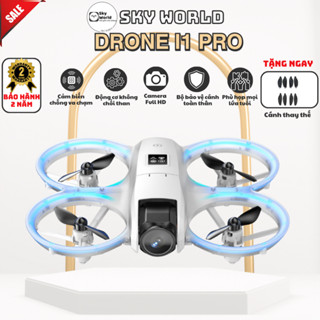  máy bay điều khiển từ xa i1 pro max flycam giá rẻ drone mini cho trẻ em có cảm biến chống va chạm 