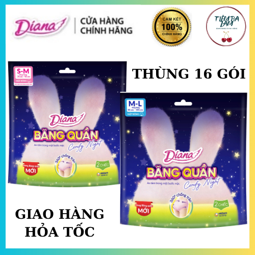 [ THUNG 16 GOI]Băng quần Diana COMFY NIGHT gói 2 miếng