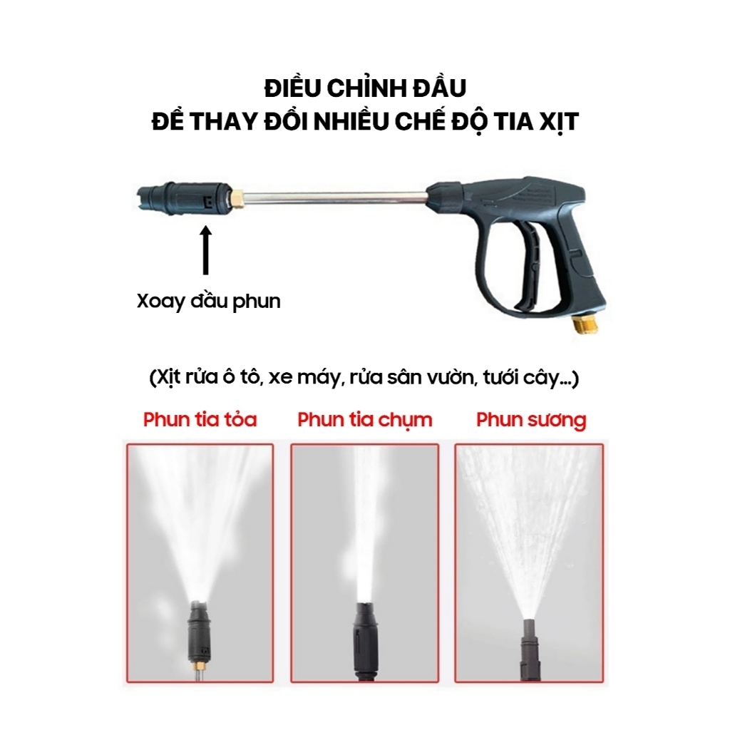 Máy rửa xe SAKURA 3800w có chỉnh áp, công nghệ cảm ứng từ chống giật chống cháy | BigBuy360 - bigbuy360.vn