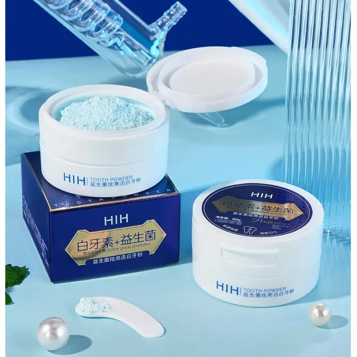 Bột răng Probiotics răng trắng bột tẩy trắng răng vàng rửa sạch bột trắng.