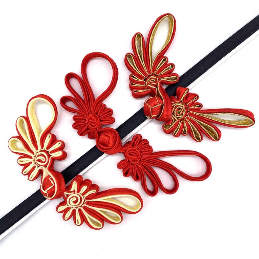 5 - 10 Nút Tàu Kiểu Đuôi Công Kết Sườn Xám Trung Hoa, Áo Kiểu