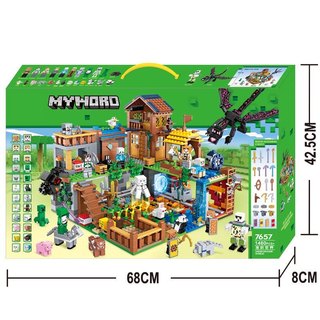 Lắp ghép xếp hình mincrap 1415Pcs hàng đẹp có hộp giấy đựng như hình các phân loại