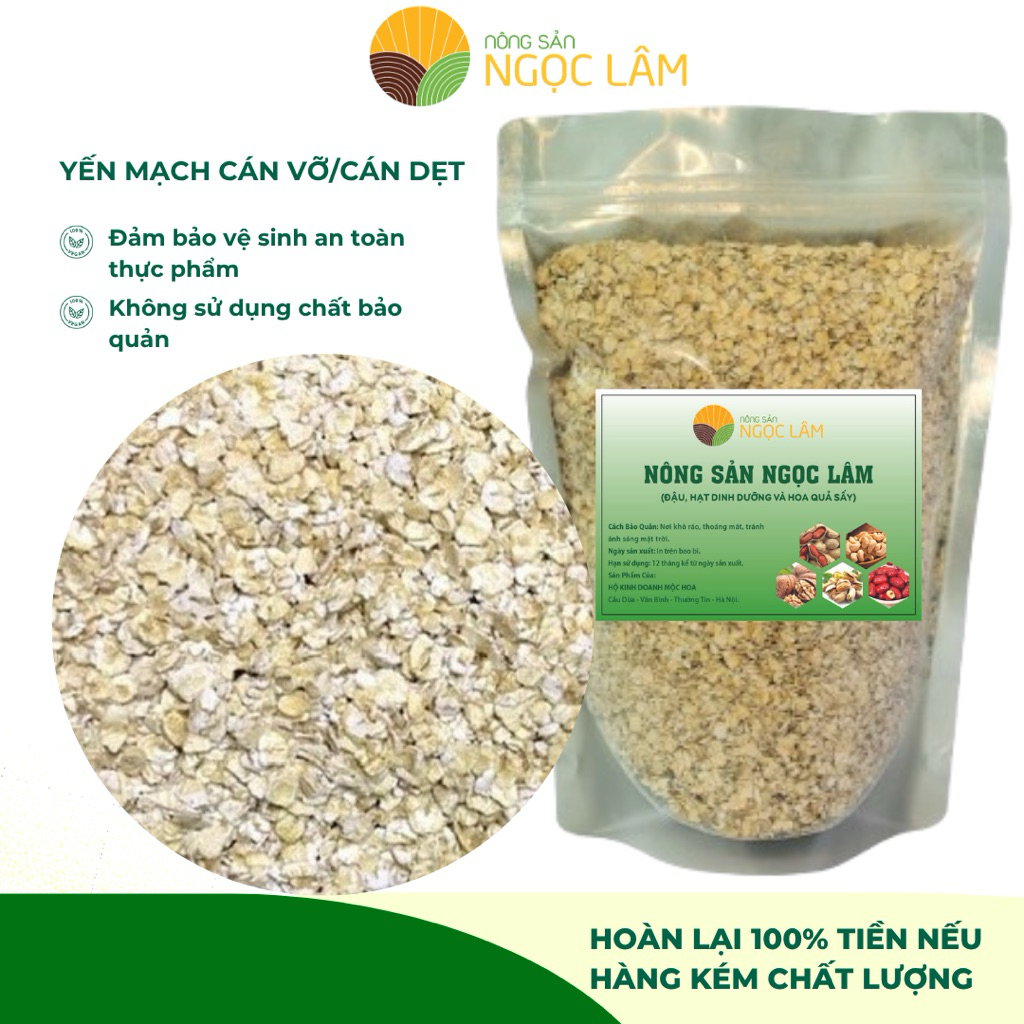 Yến mạch nhập khẩu, yến mạch uni cán vỡ, cán dẹt