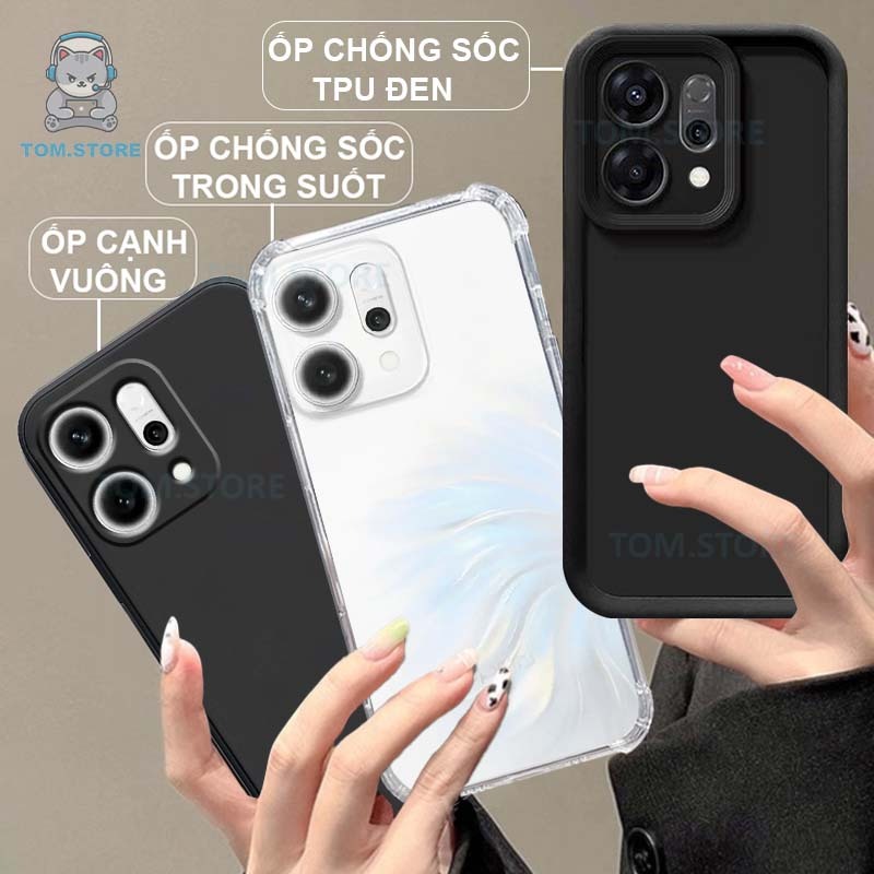 Ốp lưng Oppo RENO 14 5G, 14 PRO 5G, 14F 5G chống sốc đen