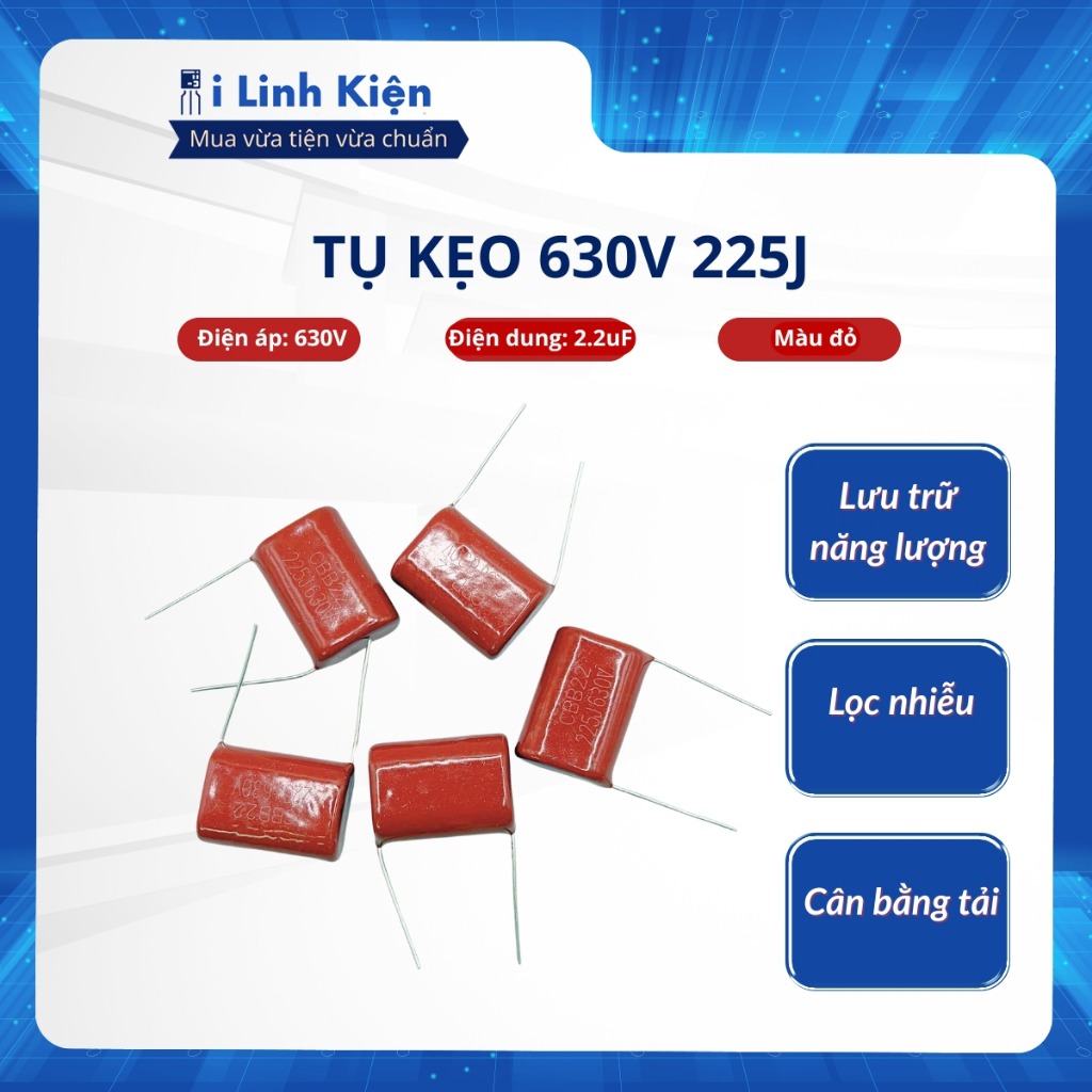 Tụ CBB 225J 2.2uF 630V 25mm
