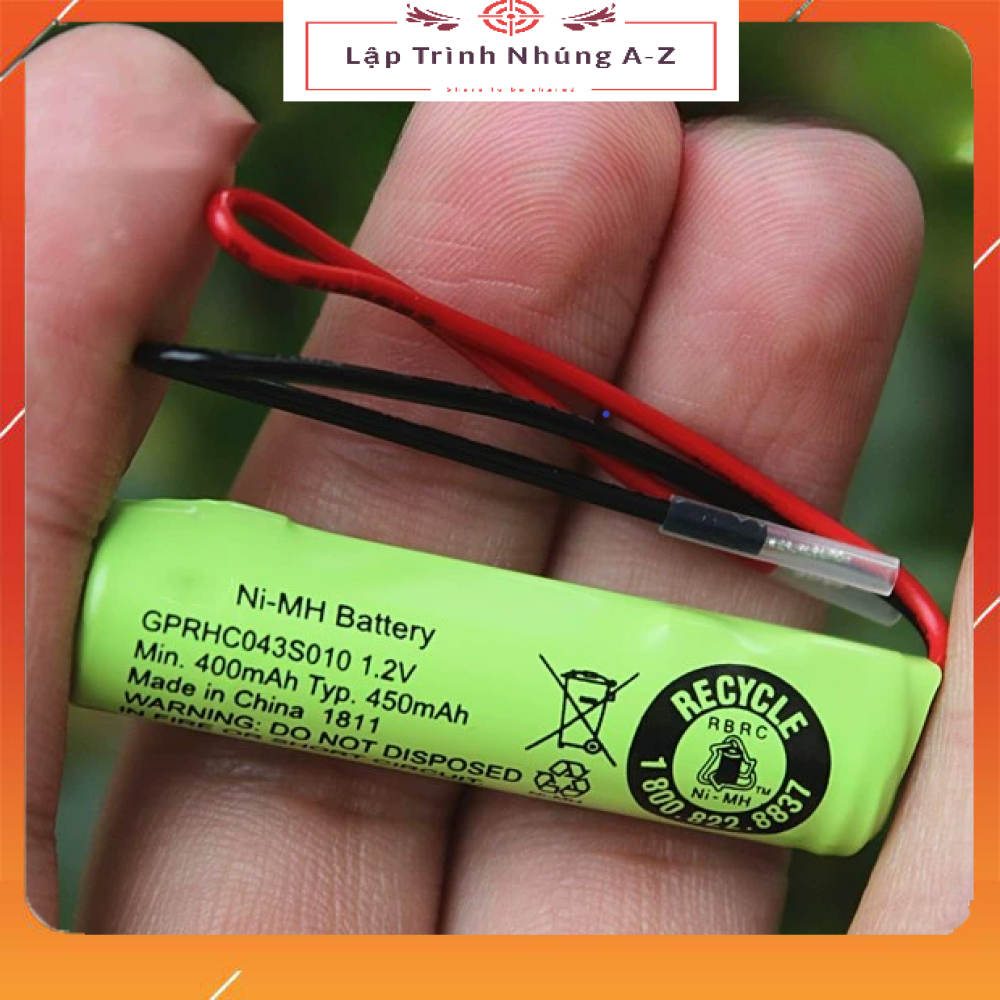 [Lập Trình Nhúng A-Z][G81] Pin Sạc 1.2V 450mA