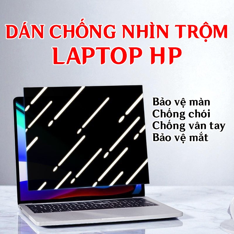 Miếng Dán Chống Nhìn Trộm Cho Laptop HP Mẫu Pavilion, Probook, Gaming, Envy Victus 14, 15,6 inch Bảo