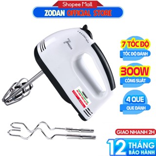 Máy Đánh Trứng Cầm Tay ZODAN 4 Que Đa Năng 7 TỐC ĐỘ 300W BẢO HÀNH 12 THÁNG CHÍNH HÃNG