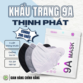 Khẩu trang 9A Thịnh Phát 5 lớp có kháng khuẩn chống tia UV, chống nắng, chống bụi che toàn mặt