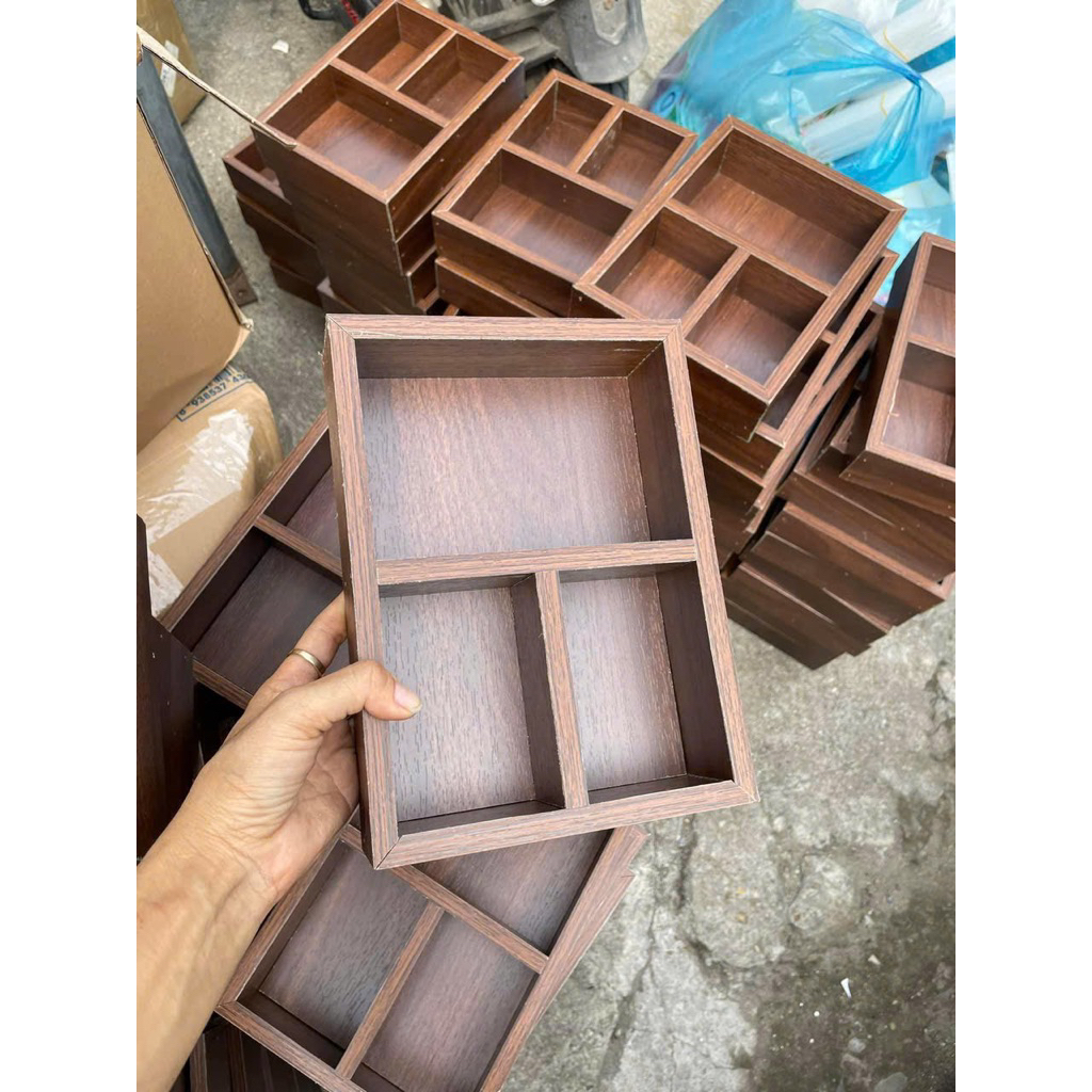 Khay đựng phấn gỗ tự nhiên