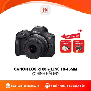  Bảo hành chính hãng  Tặng kèm thẻ nhớ 32Gb - Canon EOS R100 kit RF 18-45 Chính Hãng 