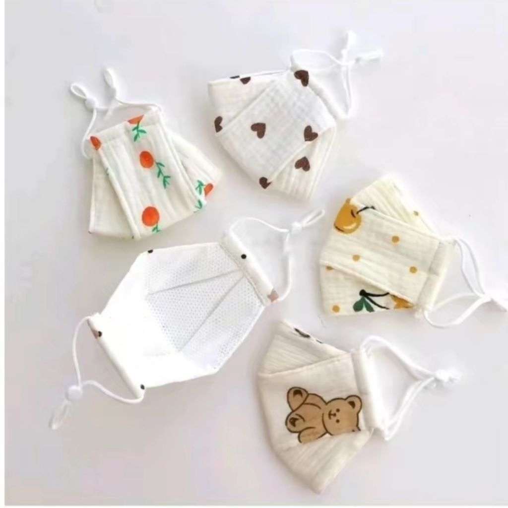 Khẩu trang xô muslin cho bé, khẩu trang cho bé