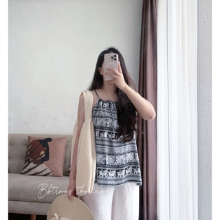 𝐁𝐁𝐭𝐢𝐦𝐞𝐬 𝐓𝐡𝐨̂̉ 𝐂𝐚̂̉𝐦 🌼 SET Áo yếm 2 dây + quần đùi lanh thổ cẩm freesize <70kg vừa